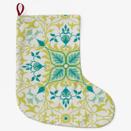 Calcetín Navideño Grande Patrón vírico (de William Morris)