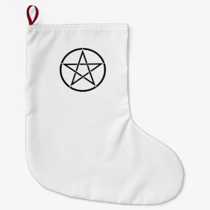 Calcetín Navideño Grande Pentáculo de Wiccan (Pentagram)