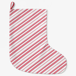 Calcetín Navideño Grande Peppermint Christmas Candy Cane Stripes