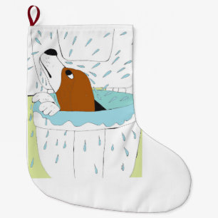Calcetín Navideño Grande perro inodoro