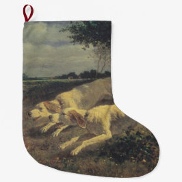 Calcetín Navideño Grande Perros en ejecución (Beagles) (por Constant Troyon