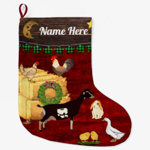 Calcetín Navideño Grande Personalizado - Un País Navidad LaMancha Cabra