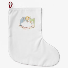 Calcetín Navideño Grande Peter Rabbit en cama (alimentado por su madre)