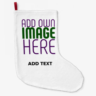 CALCETÍN NAVIDEÑO GRANDE PLANTILLA DE TEXTO DE IMAGEN BLANCA SIMPLE EDITABL