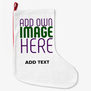 CALCETÍN NAVIDEÑO GRANDE PLANTILLA DE TEXTO DE IMAGEN BLANCA SIMPLE EDITABL