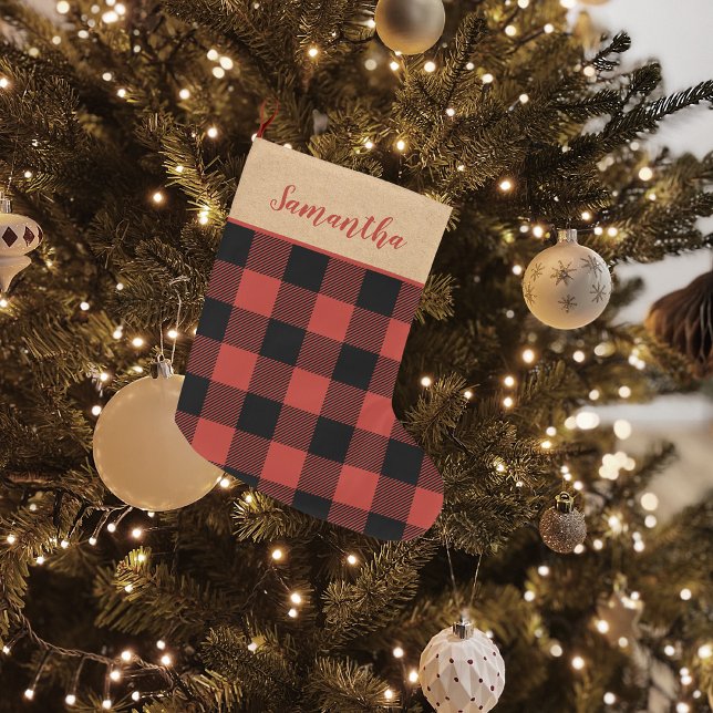 Calcetín Navideño Grande Platos rojos modernos y nombres Navidades grandes  (Subido por el creador)