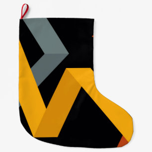 Calcetín Navideño Grande PLayful, vibrante, moderno, urbano de formas gráfi