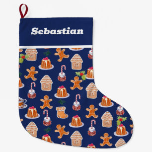 Calcetín Navideño Grande Postres navidades