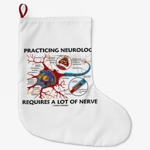 Calcetín Navideño Grande Practicar Neurología Requiere Un Montón De Geek