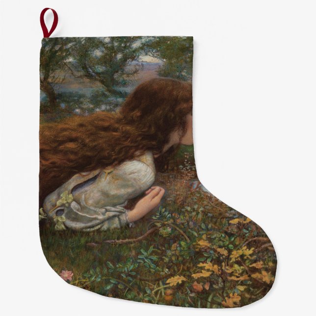 Calcetín Navideño Grande Princesa fuera de la escuela (por E.R. Hughes) (Anverso)