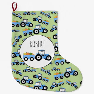 Calcetín Navideño Grande Producción personalizada de la granja de camiones