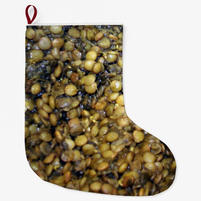 Calcetín Navideño Grande Pukey Boots! Xmas Stockings in Lentils! (Anverso)