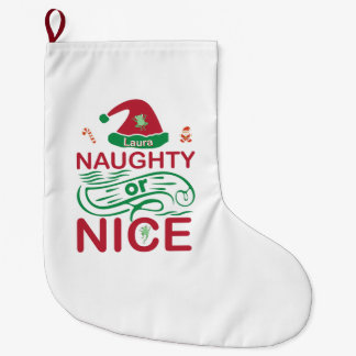 Calcetín Navideño Grande Ranas de Navidad traviesas o buenas con diseño de