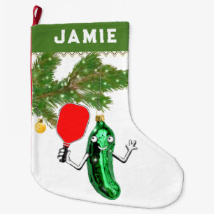Calcetín Navideño Grande Regalo Creativo de Pickleball
