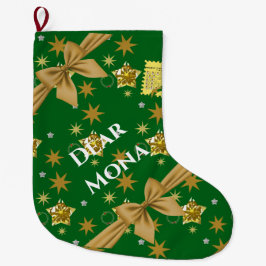 Calcetín Navideño Grande Regalo de estrella de Navidad Mikitiez