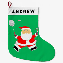 Calcetín Navideño Grande Regalo de vacaciones de Badminton