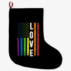 Calcetín Navideño Grande Regalos Orgullo Gay Hombres Mujeres Bandera Arcoír