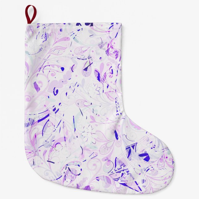 Calcetín Navideño Grande Resumen Mandala 2 (Anverso)