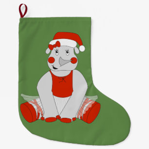 Calcetín Navideño Grande Rinoceronte Bailarina - Especial de Navidad