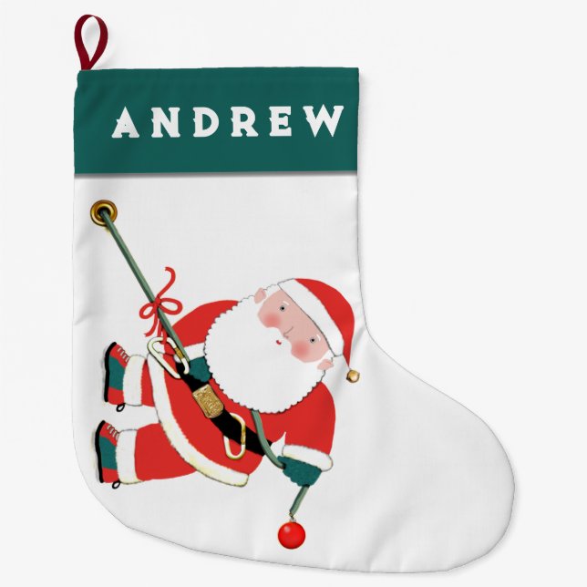 Calcetín Navideño Grande Rock Climber Large Navidades Stocking (Anverso)