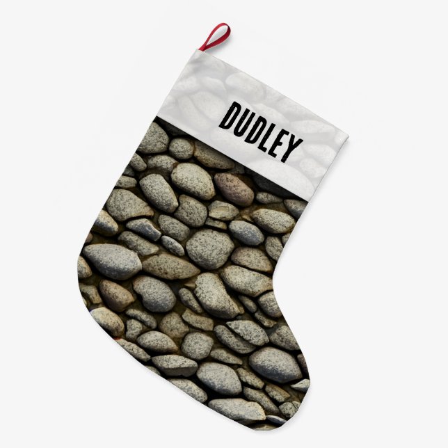 Calcetín Navideño Grande Rock Garden (Frente (Colgado))