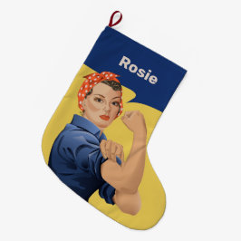 Calcetín Navideño Grande Rosie the Riveter