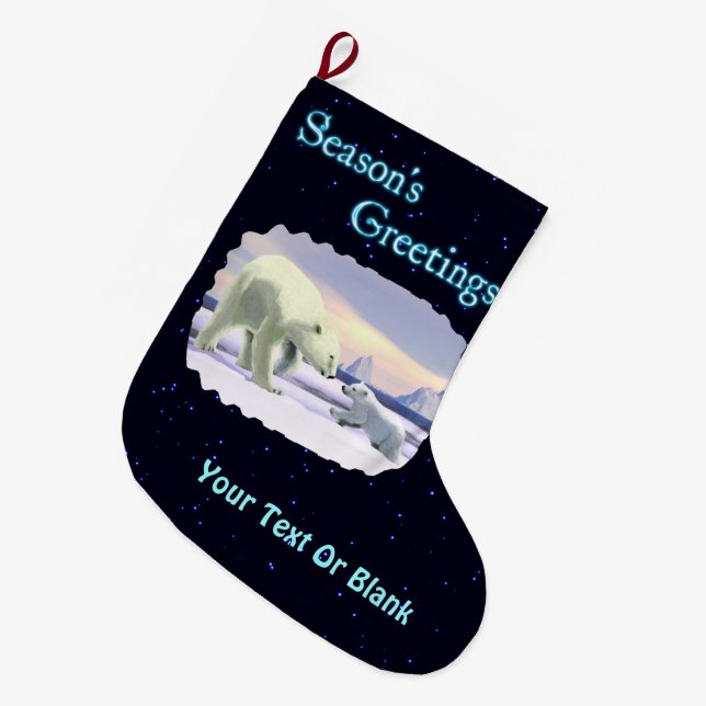 Calcetín Navideño Grande Saludos de temporada - Mama Nose Best (Frente (Colgado))