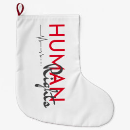 Calcetín Navideño Grande Salvamento de los derechos humanos