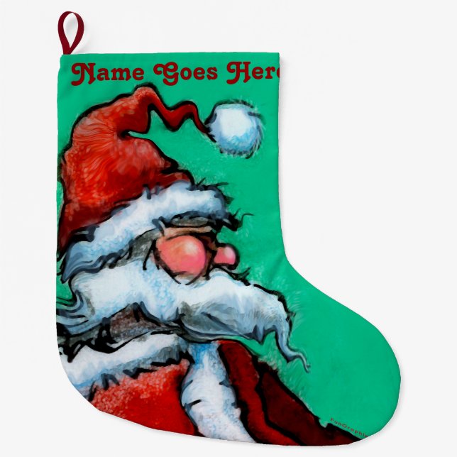Calcetín Navideño Grande Santa Claus (Anverso)