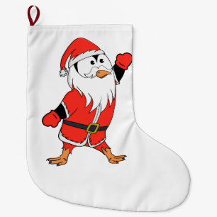 Calcetín Navideño Grande Santa Claus Penguin lista para Navidades