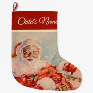 Calcetín Navideño Grande Santas Sleigh