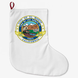 Calcetín Navideño Grande Sello urbano de El Monte (California)