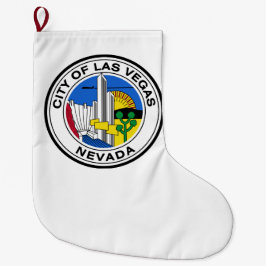 Calcetín Navideño Grande Sello urbano de Las Vegas (Nevada)