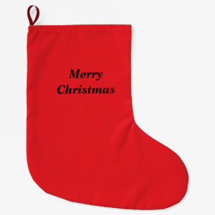Calcetín Navideño Grande Sencillo elegante personalizado Navidad Feliz Navi