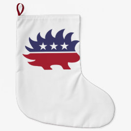 Calcetín Navideño Grande Símbolo de puerco Fiesta liberal