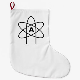 Calcetín Navideño Grande Símbolo del ateísmo (Emblema de Átomo)