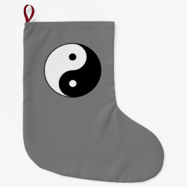 Calcetín Navideño Grande Símbolo Yin y Yang (taoísta chino Taijitu)