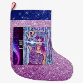 Calcetín Navideño Grande Sólo en la pista de baile