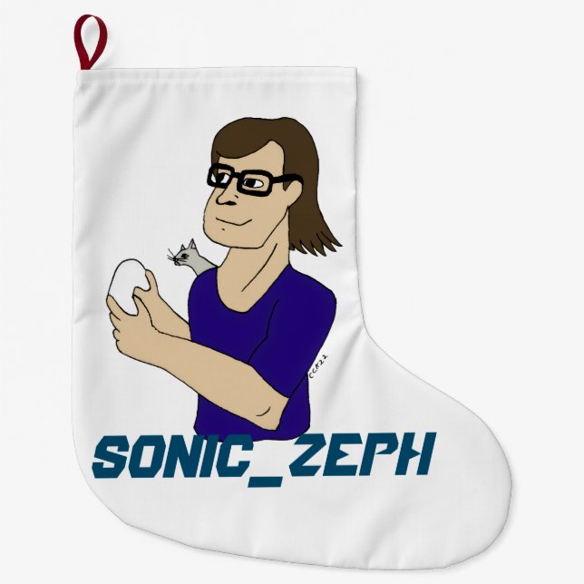 Calcetín Navideño Grande Sonic_Zeph (Anverso)