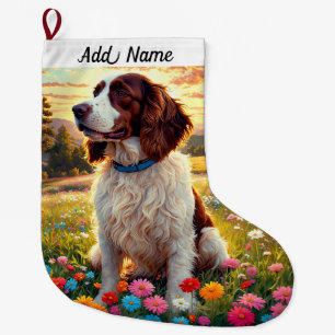Calcetín Navideño Grande Springer Spaniel