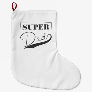 Calcetín Navideño Grande Super Papá