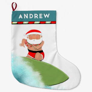 Calcetín Navideño Grande Surf en Hawái