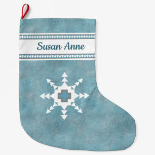Calcetín Navideño Grande Suroeste de Invierno Personalizado