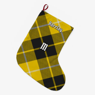 Calcetín Navideño Grande Tartan de Vestido del Clan Barclay