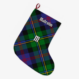 Calcetín Navideño Grande Tartan del Clan Malcolm