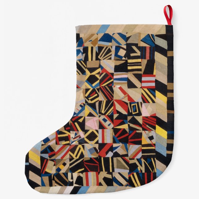 Calcetín Navideño Grande Tejido loco de Amish (Reverso)