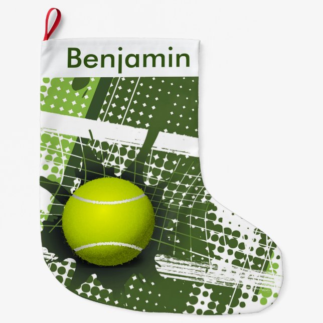 Calcetín Navideño Grande Tenis diseño grandes Navidades (Anverso)