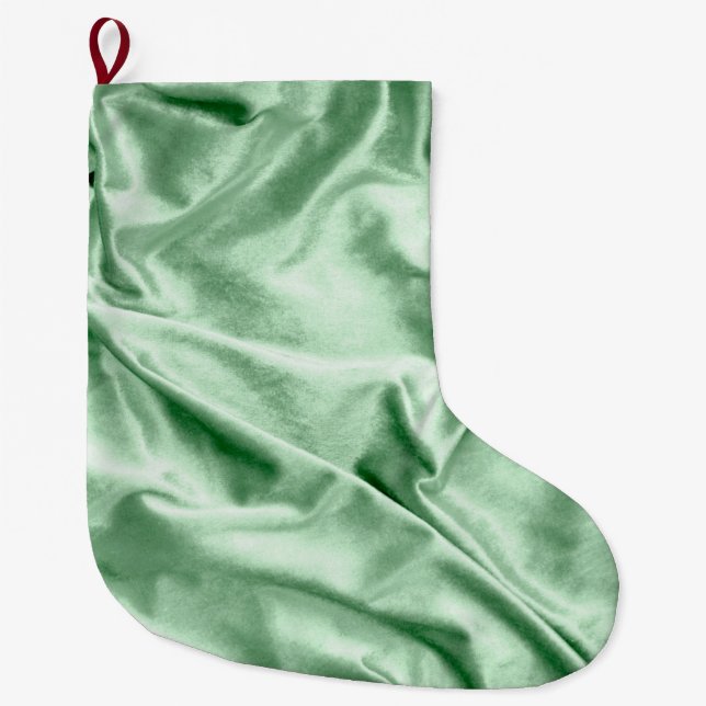 Calcetín Navideño Grande Textura de tela 4 (Anverso)