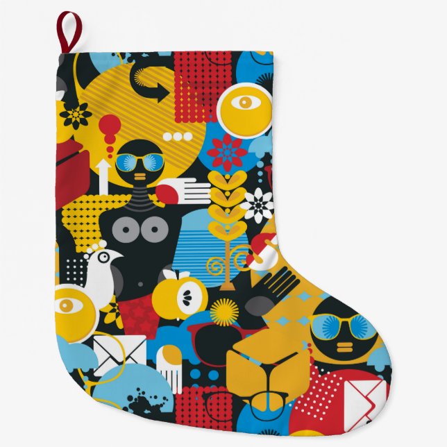 Calcetín Navideño Grande Tiempo de verano (Anverso)