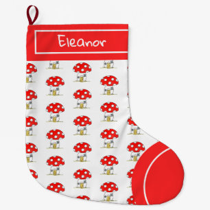 Calcetín Navideño Grande Toadstool de Woodland Personalizado